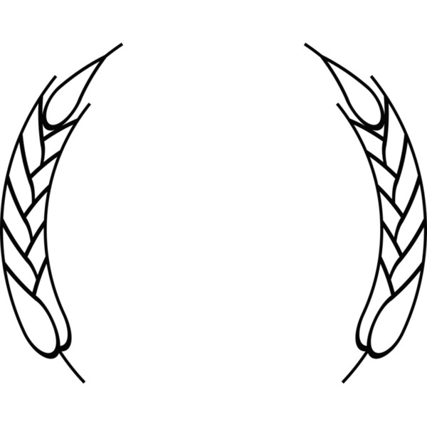 Wheat Laurel Half Wreath Thumbnail