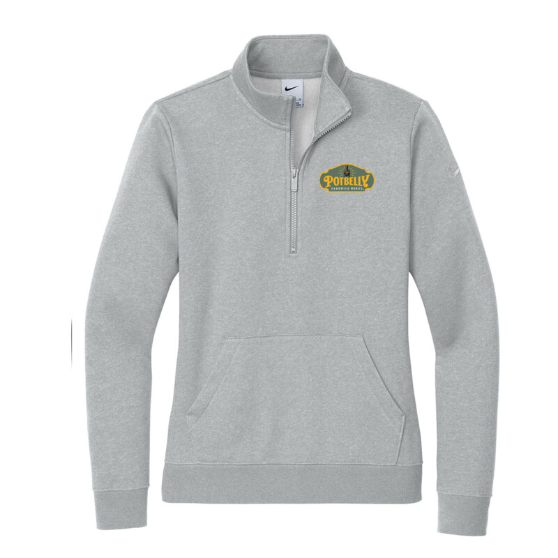 Nike Ladies Club Fleece Sleeve Swoosh 1/2 Zip Thumbnail