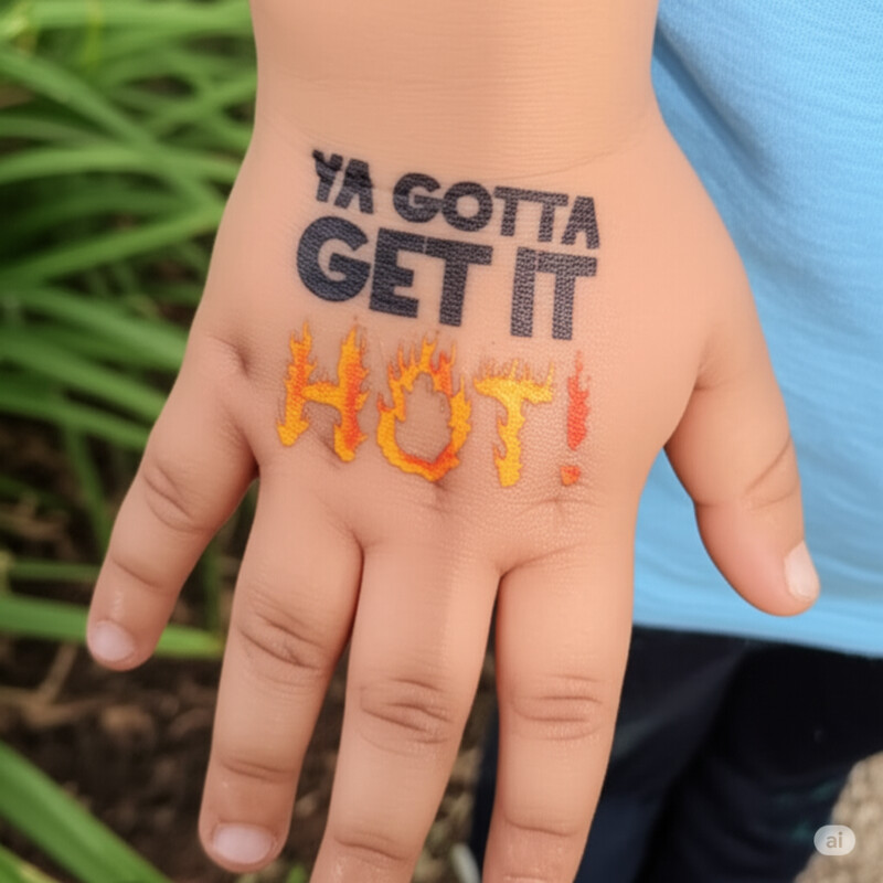 Temporary Tattoo - Gotta Get It Hot! - Pack of 50 Thumbnail