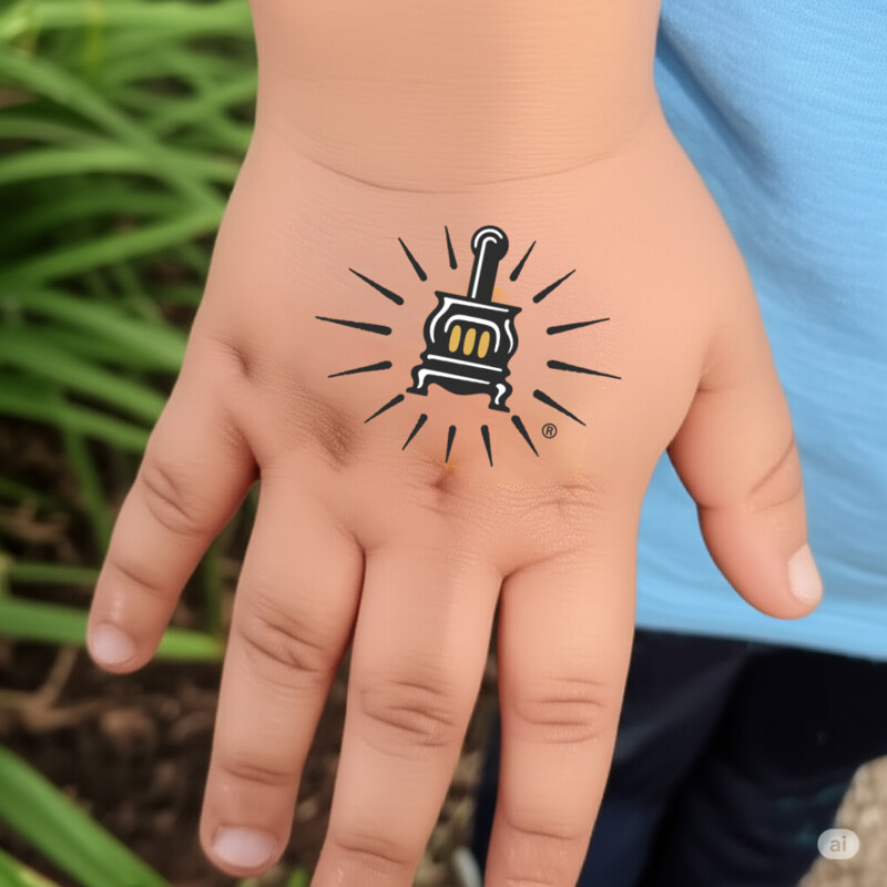 Temporary Tattoo - Potbelly Stove - Pack of 50 Thumbnail